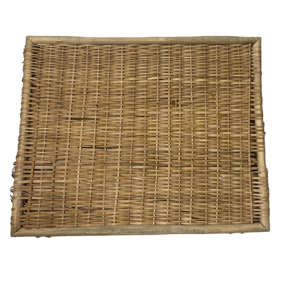 Hand Woven Bohemian Wicker Wall Decor / Drawer Organizer Boho Cottage Farmhouse - Picture 6 of 14